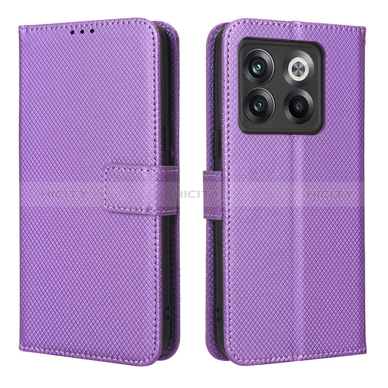 Coque Portefeuille Livre Cuir Etui Clapet BY1 pour OnePlus Ace Pro 5G Violet Plus