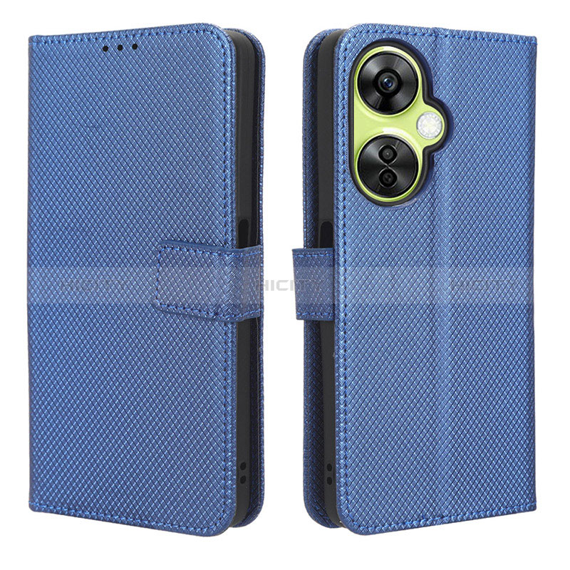 Coque Portefeuille Livre Cuir Etui Clapet BY1 pour OnePlus Nord CE 3 5G Bleu Plus