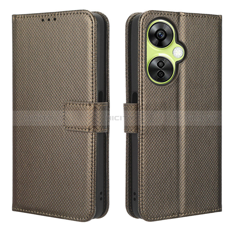 Coque Portefeuille Livre Cuir Etui Clapet BY1 pour OnePlus Nord CE 3 Lite 5G Marron Plus