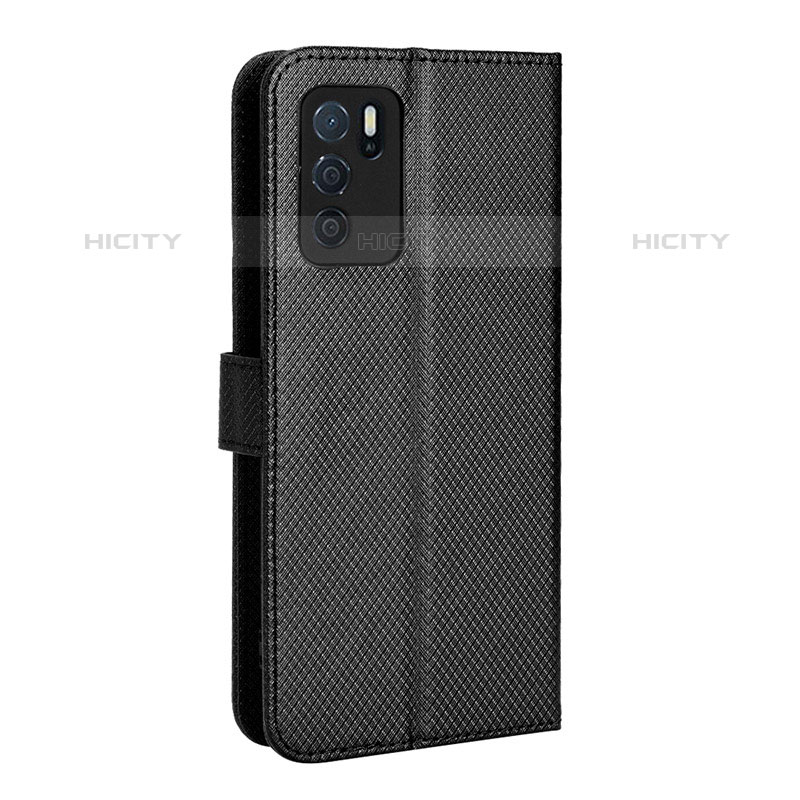 Coque Portefeuille Livre Cuir Etui Clapet BY1 pour Oppo A16s Noir Plus