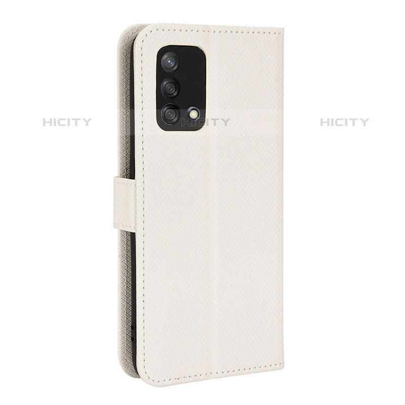 Coque Portefeuille Livre Cuir Etui Clapet BY1 pour Oppo A74 4G Blanc Plus