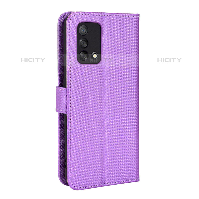 Coque Portefeuille Livre Cuir Etui Clapet BY1 pour Oppo A74 4G Violet Plus