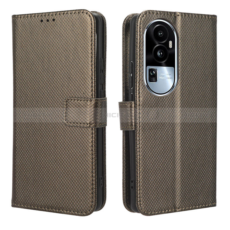 Coque Portefeuille Livre Cuir Etui Clapet BY1 pour Oppo Reno10 Pro+ Plus 5G Marron Plus