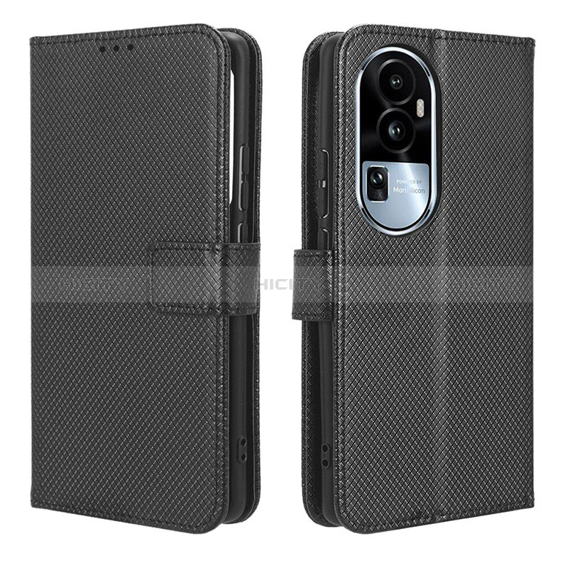 Coque Portefeuille Livre Cuir Etui Clapet BY1 pour Oppo Reno10 Pro+ Plus 5G Noir Plus