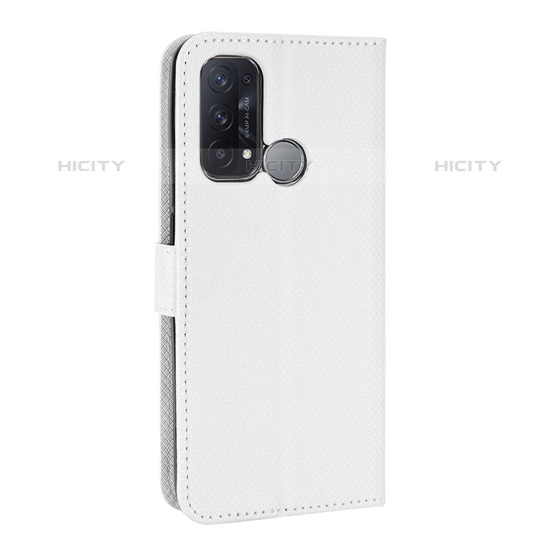 Coque Portefeuille Livre Cuir Etui Clapet BY1 pour Oppo Reno5 A Blanc Plus