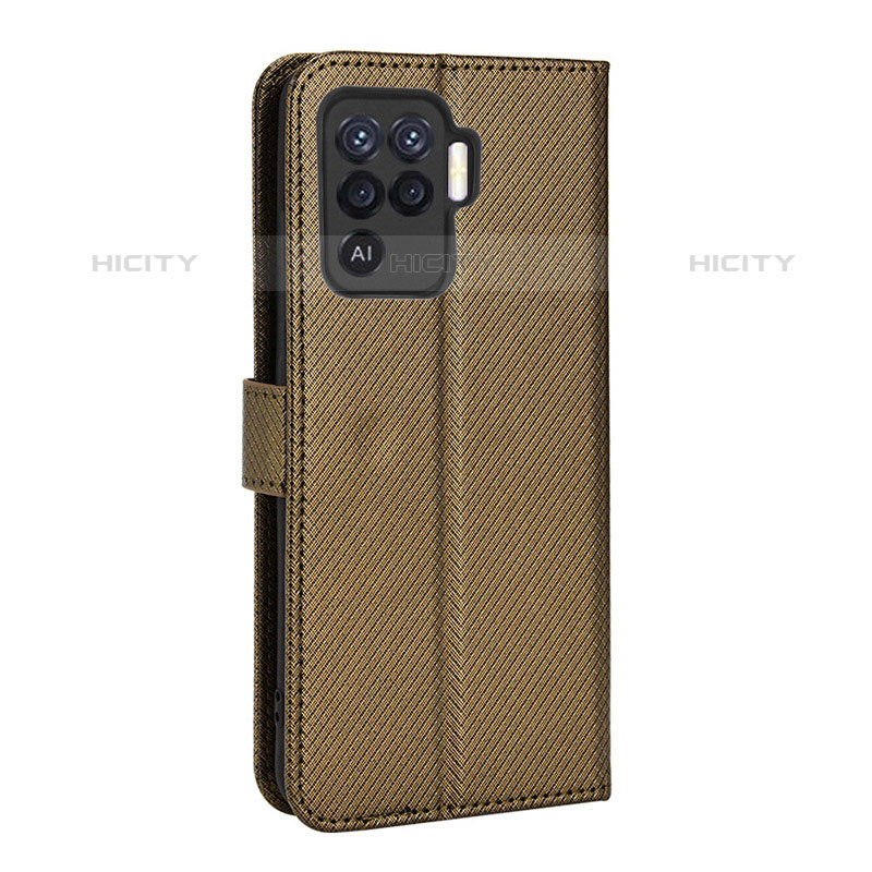 Coque Portefeuille Livre Cuir Etui Clapet BY1 pour Oppo Reno5 F Marron Plus