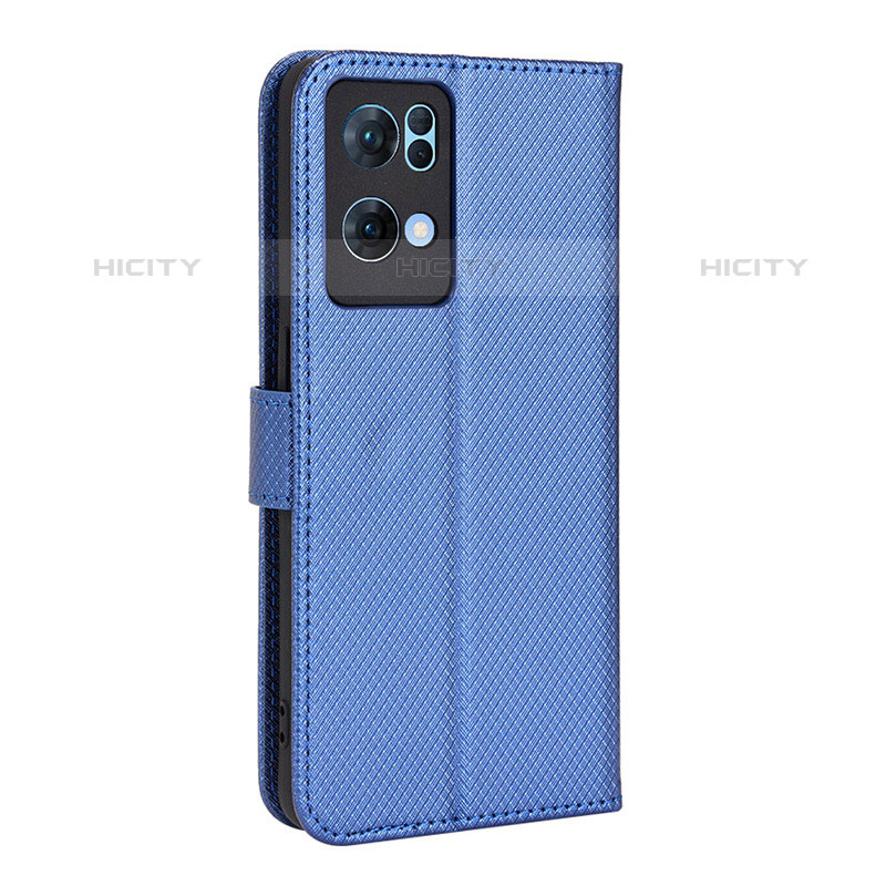 Coque Portefeuille Livre Cuir Etui Clapet BY1 pour Oppo Reno7 Pro 5G Bleu Plus