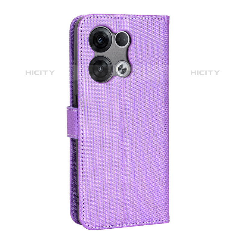 Coque Portefeuille Livre Cuir Etui Clapet BY1 pour Oppo Reno8 5G Violet Plus