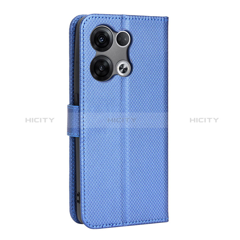 Coque Portefeuille Livre Cuir Etui Clapet BY1 pour Oppo Reno9 Pro+ Plus 5G Bleu Plus