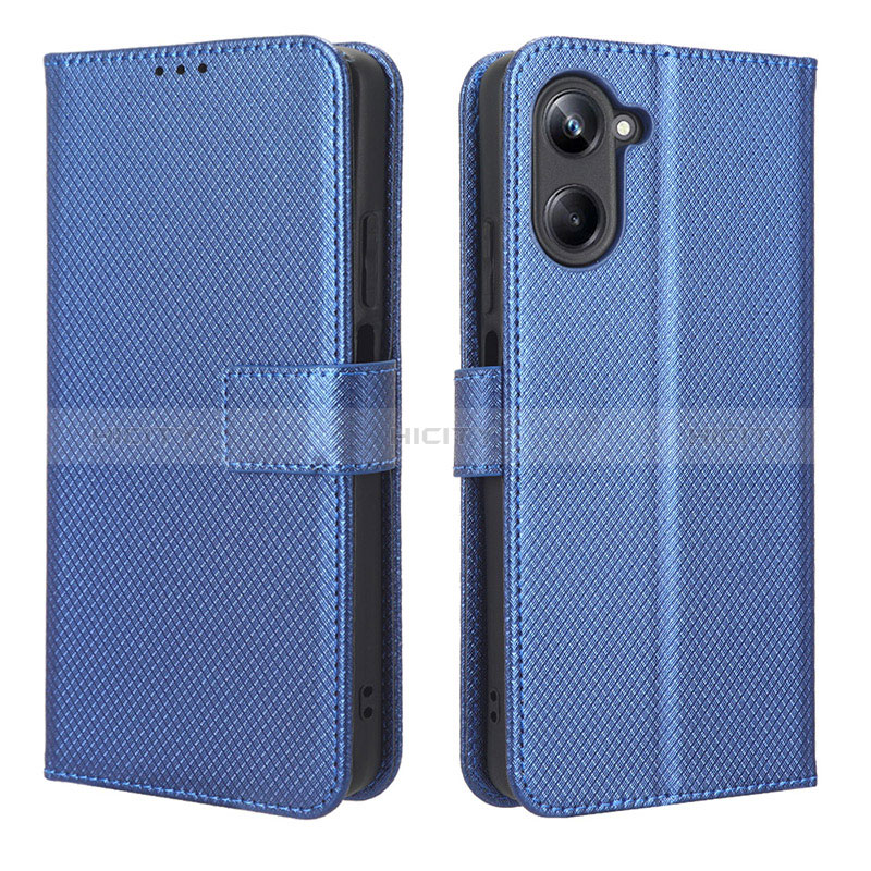 Coque Portefeuille Livre Cuir Etui Clapet BY1 pour Realme 10 4G Bleu Plus