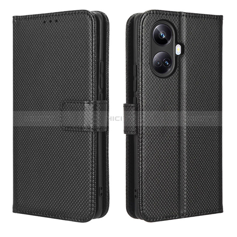 Coque Portefeuille Livre Cuir Etui Clapet BY1 pour Realme 10 Pro+ Plus 5G Noir Plus