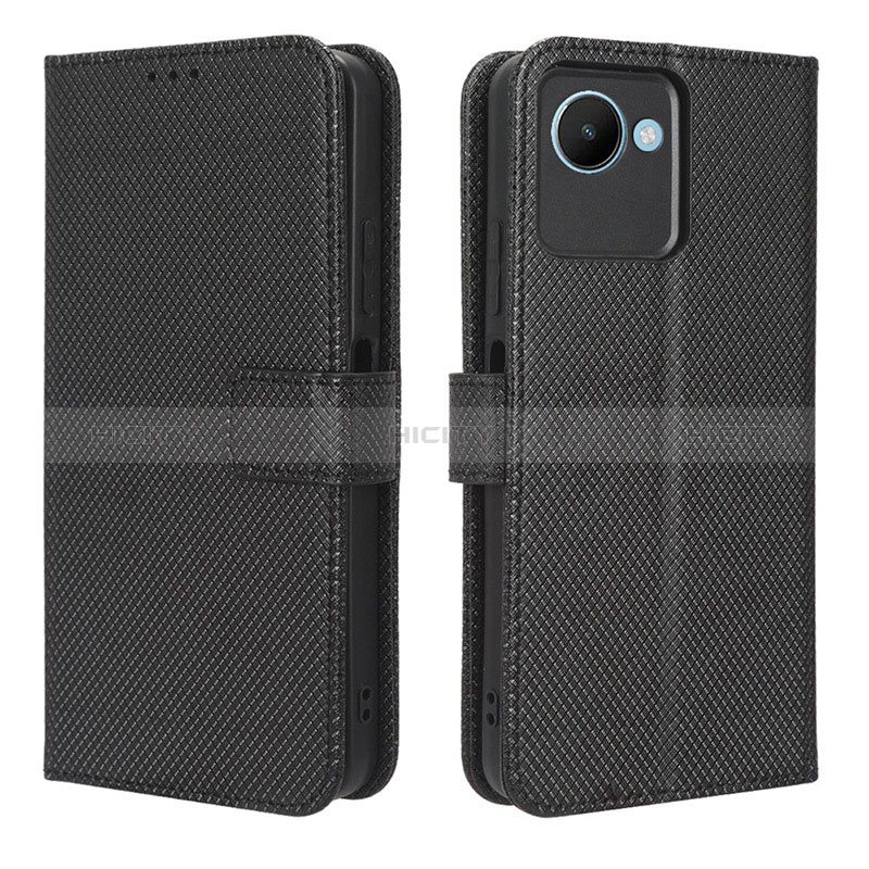 Coque Portefeuille Livre Cuir Etui Clapet BY1 pour Realme C30s Noir Plus