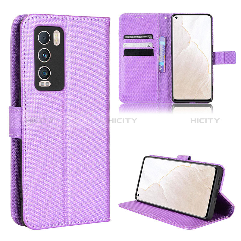 Coque Portefeuille Livre Cuir Etui Clapet BY1 pour Realme GT Master Explorer 5G Violet Plus