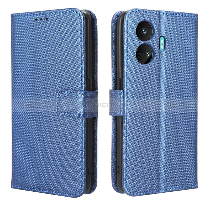 Coque Portefeuille Livre Cuir Etui Clapet BY1 pour Realme GT Neo5 SE 5G Bleu Plus