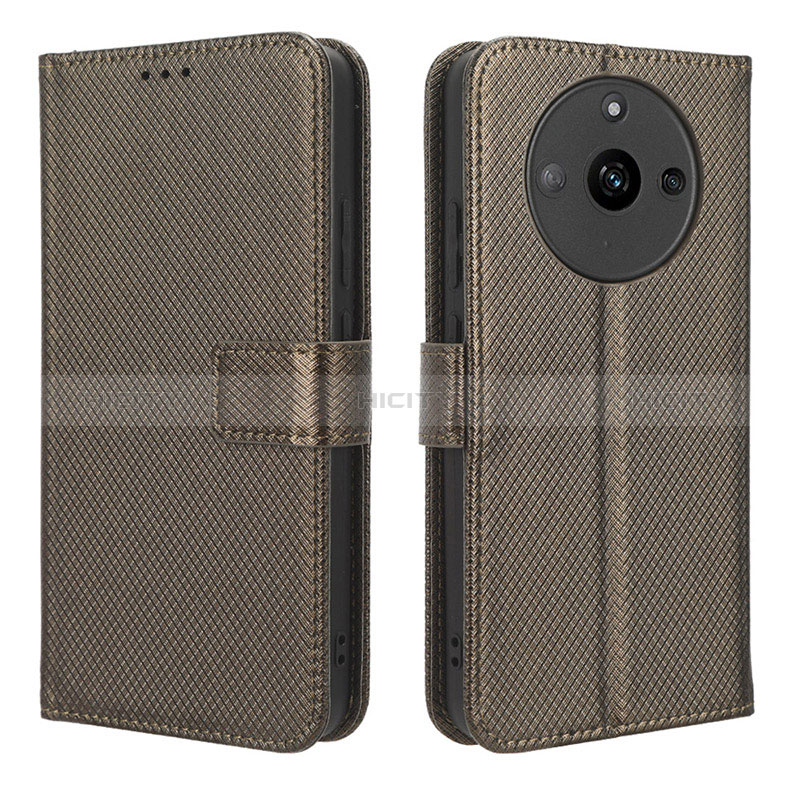 Coque Portefeuille Livre Cuir Etui Clapet BY1 pour Realme Narzo 60 5G Marron Plus