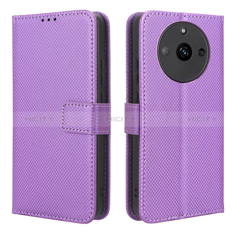 Coque Portefeuille Livre Cuir Etui Clapet BY1 pour Realme Narzo 60 5G Violet Plus