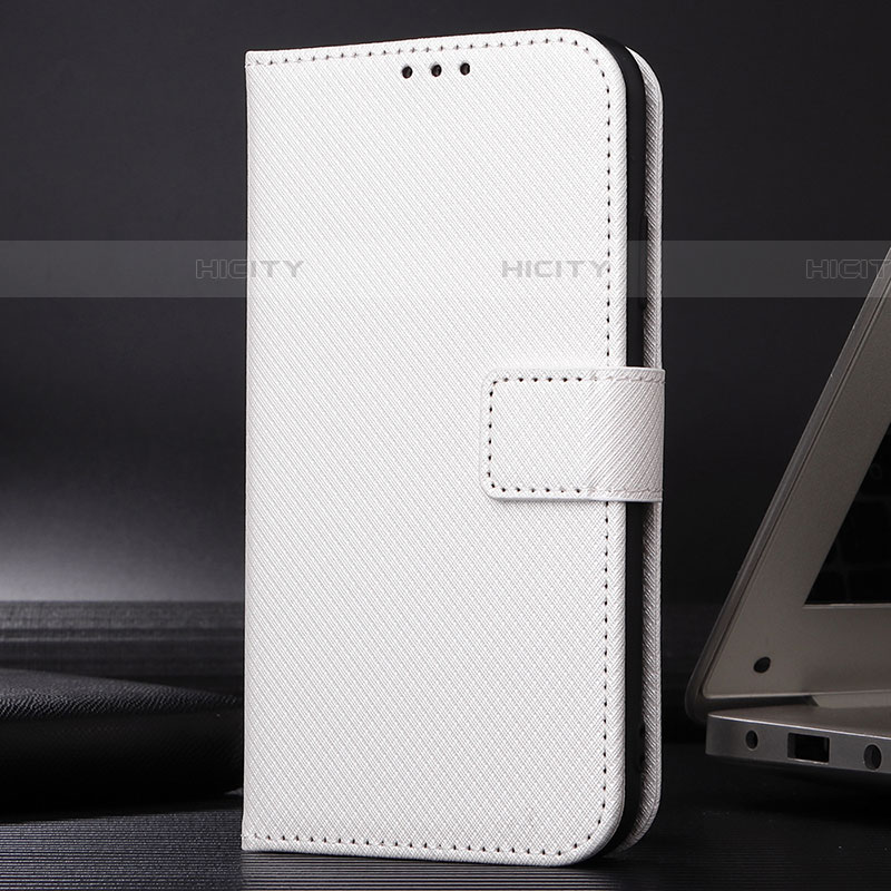 Coque Portefeuille Livre Cuir Etui Clapet BY1 pour Samsung Galaxy A03s Blanc Plus