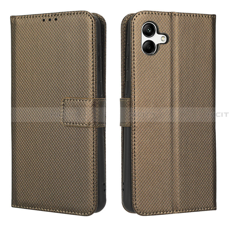 Coque Portefeuille Livre Cuir Etui Clapet BY1 pour Samsung Galaxy A04 4G Marron Plus