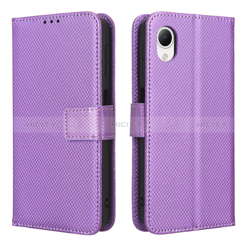 Coque Portefeuille Livre Cuir Etui Clapet BY1 pour Samsung Galaxy A23e 5G Violet Plus