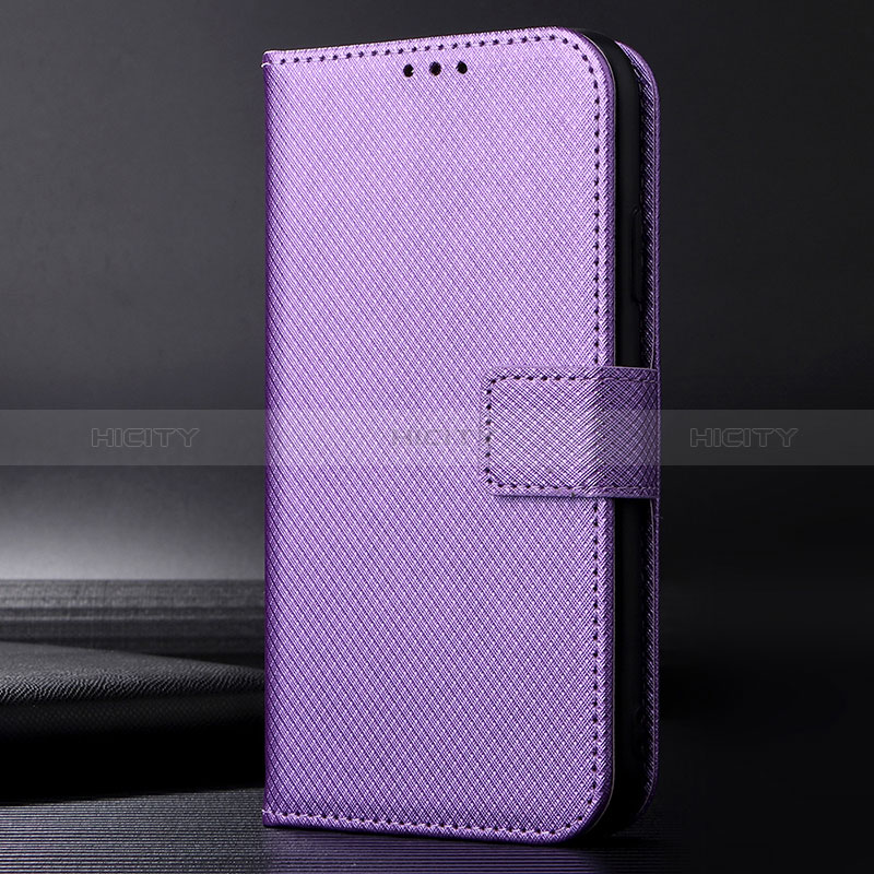 Coque Portefeuille Livre Cuir Etui Clapet BY1 pour Sharp Aquos R6 Violet Plus