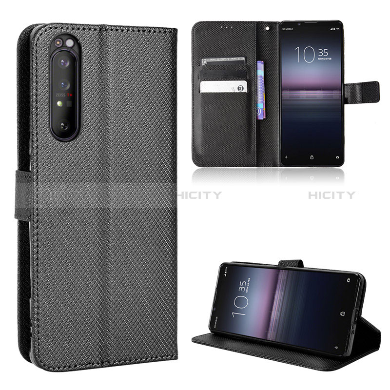 Coque Portefeuille Livre Cuir Etui Clapet BY1 pour Sony Xperia 1 II Noir Plus