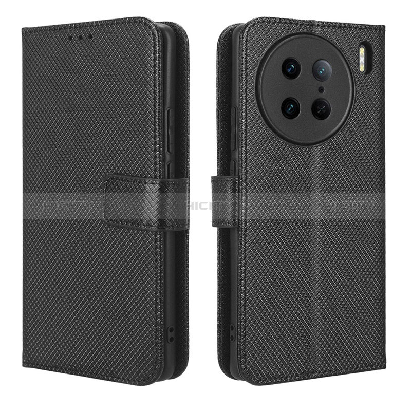 Coque Portefeuille Livre Cuir Etui Clapet BY1 pour Vivo X90 Pro 5G Noir Plus