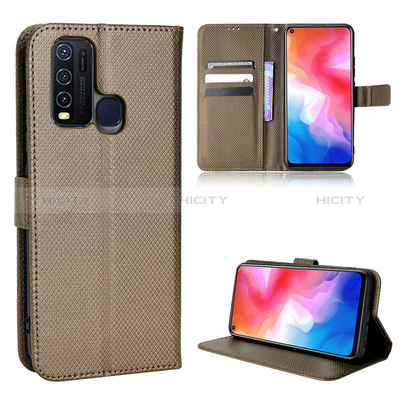 Coque Portefeuille Livre Cuir Etui Clapet BY1 pour Vivo Y50 Plus