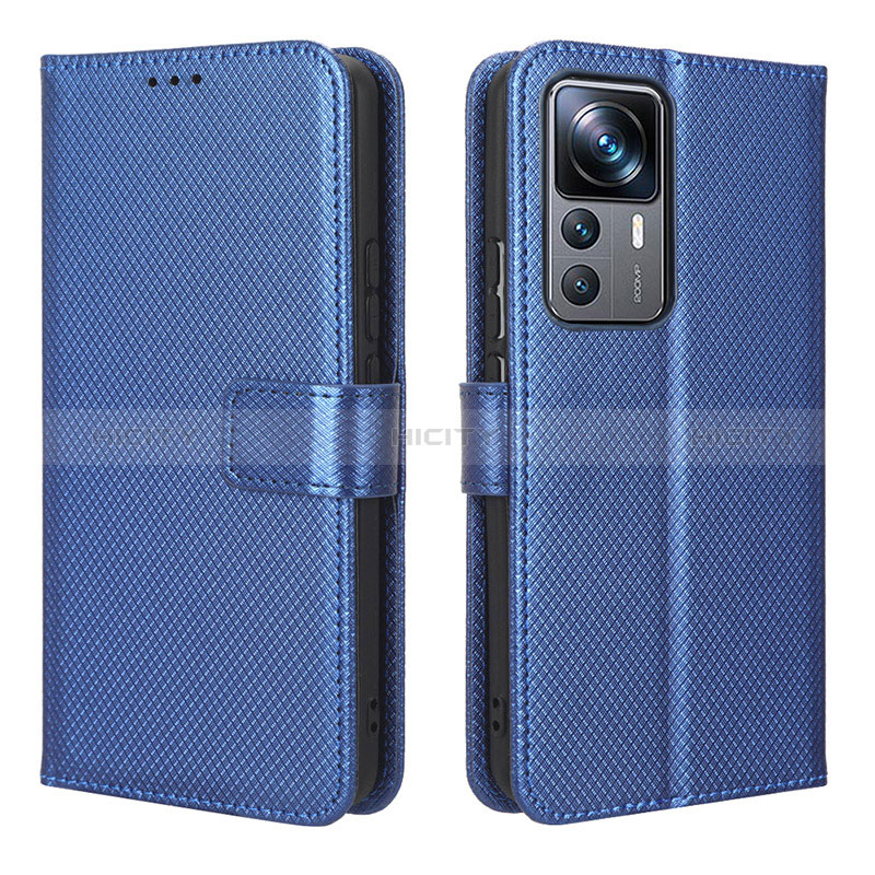 Coque Portefeuille Livre Cuir Etui Clapet BY1 pour Xiaomi Mi 12T Pro 5G Bleu Plus