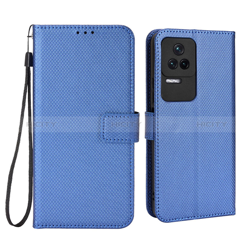 Coque Portefeuille Livre Cuir Etui Clapet BY1 pour Xiaomi Poco F4 5G Bleu Plus