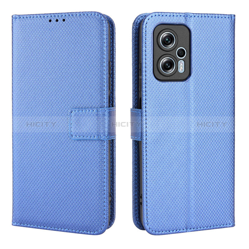 Coque Portefeuille Livre Cuir Etui Clapet BY1 pour Xiaomi Poco X4 GT 5G Bleu Plus