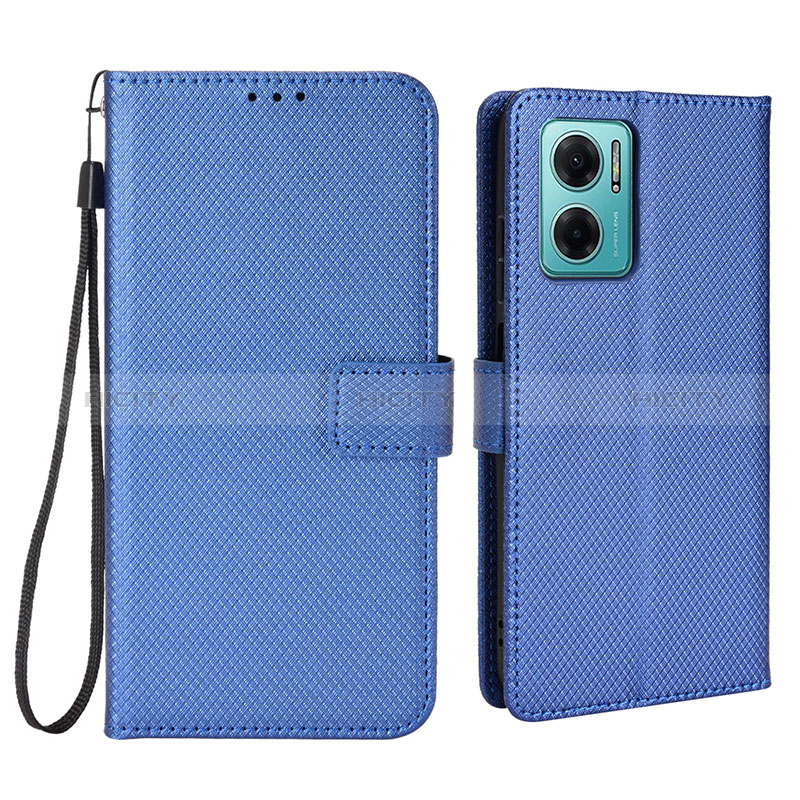 Coque Portefeuille Livre Cuir Etui Clapet BY1 pour Xiaomi Redmi 10 5G Bleu Plus