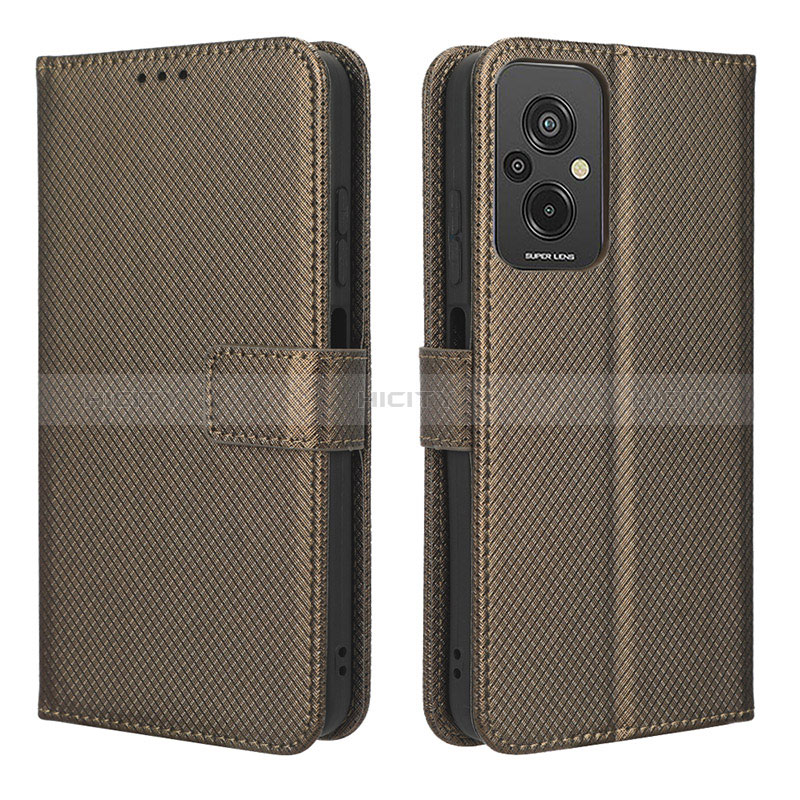 Coque Portefeuille Livre Cuir Etui Clapet BY1 pour Xiaomi Redmi 11 Prime 4G Marron Plus