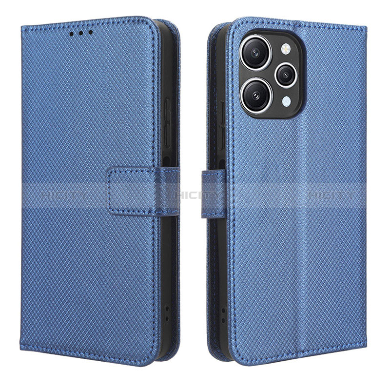 Coque Portefeuille Livre Cuir Etui Clapet BY1 pour Xiaomi Redmi 12 4G Bleu Plus