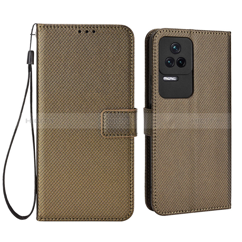 Coque Portefeuille Livre Cuir Etui Clapet BY1 pour Xiaomi Redmi K40S 5G Marron Plus