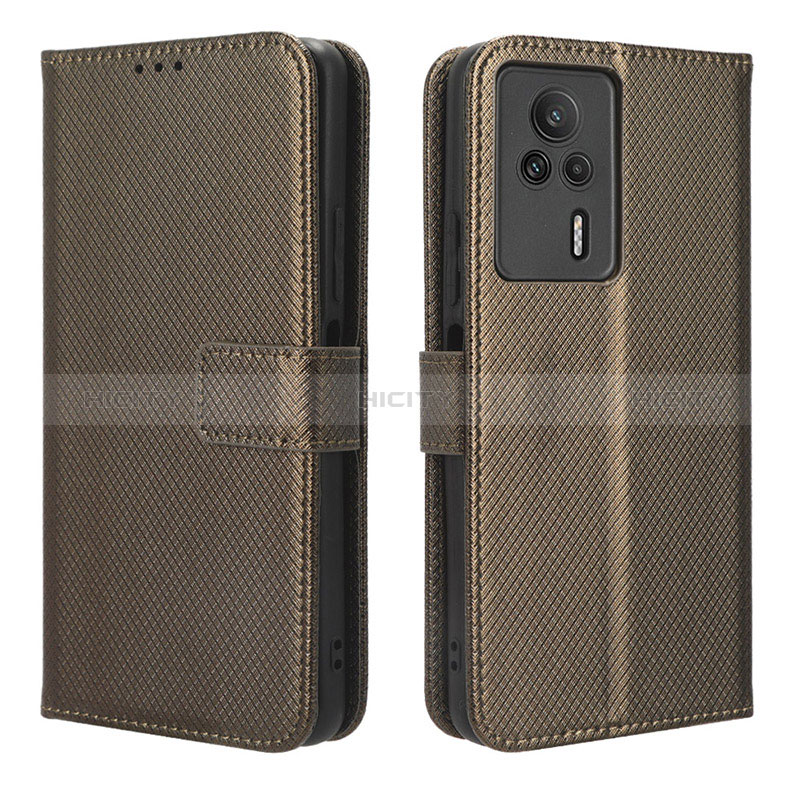 Coque Portefeuille Livre Cuir Etui Clapet BY1 pour Xiaomi Redmi K60E 5G Marron Plus