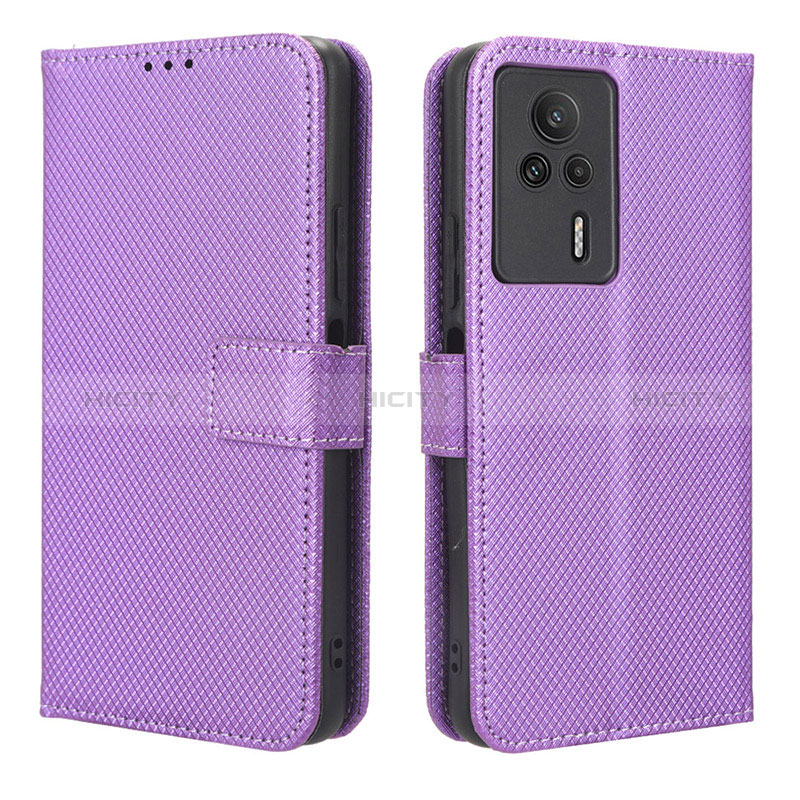 Coque Portefeuille Livre Cuir Etui Clapet BY1 pour Xiaomi Redmi K60E 5G Violet Plus