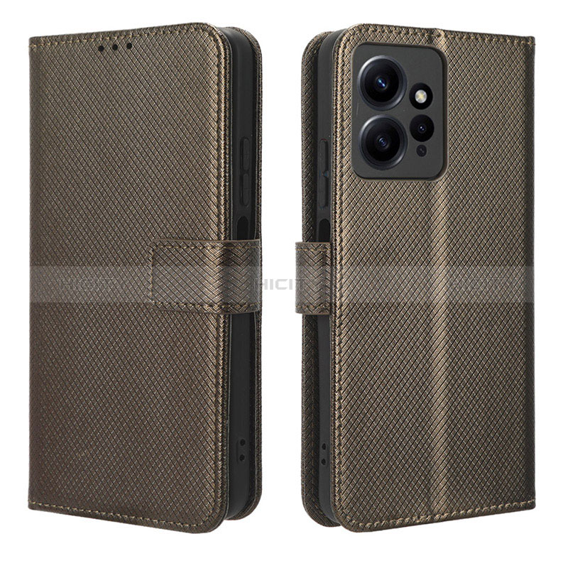 Coque Portefeuille Livre Cuir Etui Clapet BY1 pour Xiaomi Redmi Note 12 4G Marron Plus