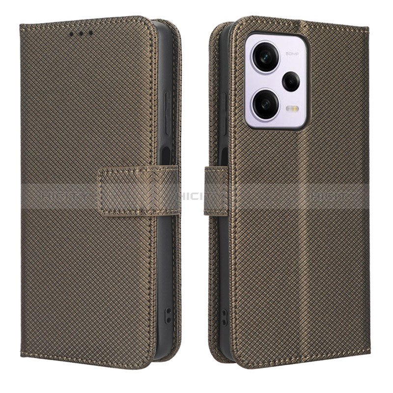 Coque Portefeuille Livre Cuir Etui Clapet BY1 pour Xiaomi Redmi Note 12 Explorer Marron Plus