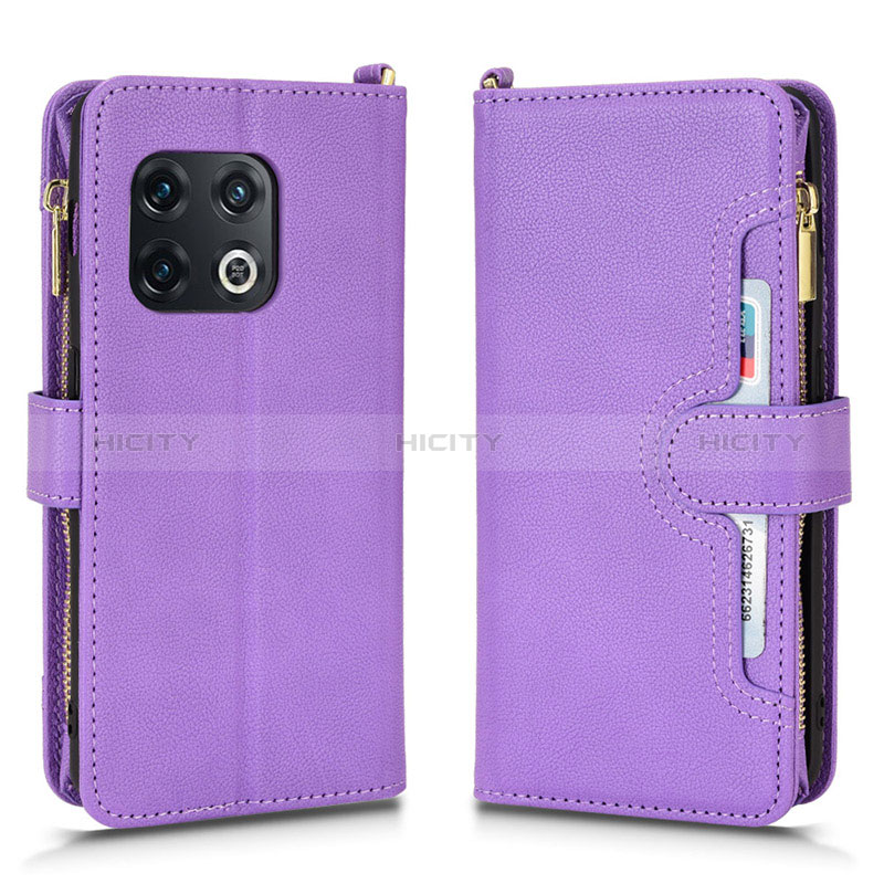 Coque Portefeuille Livre Cuir Etui Clapet BY2 pour OnePlus 10 Pro 5G Violet Plus