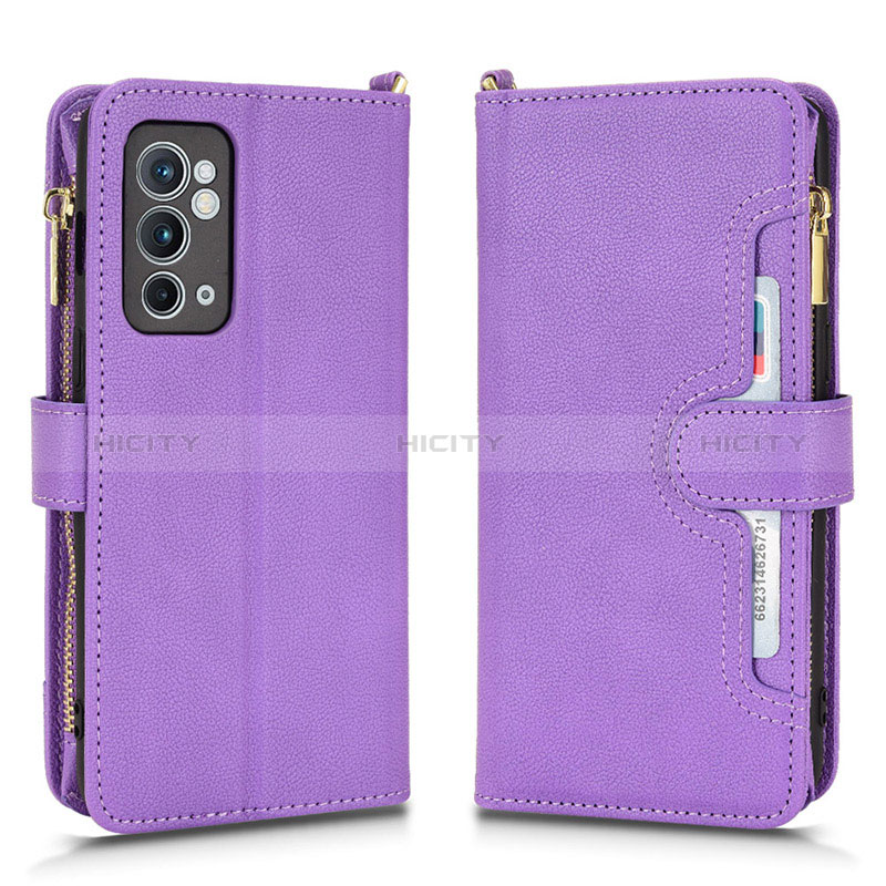 Coque Portefeuille Livre Cuir Etui Clapet BY2 pour OnePlus 9R 5G Violet Plus