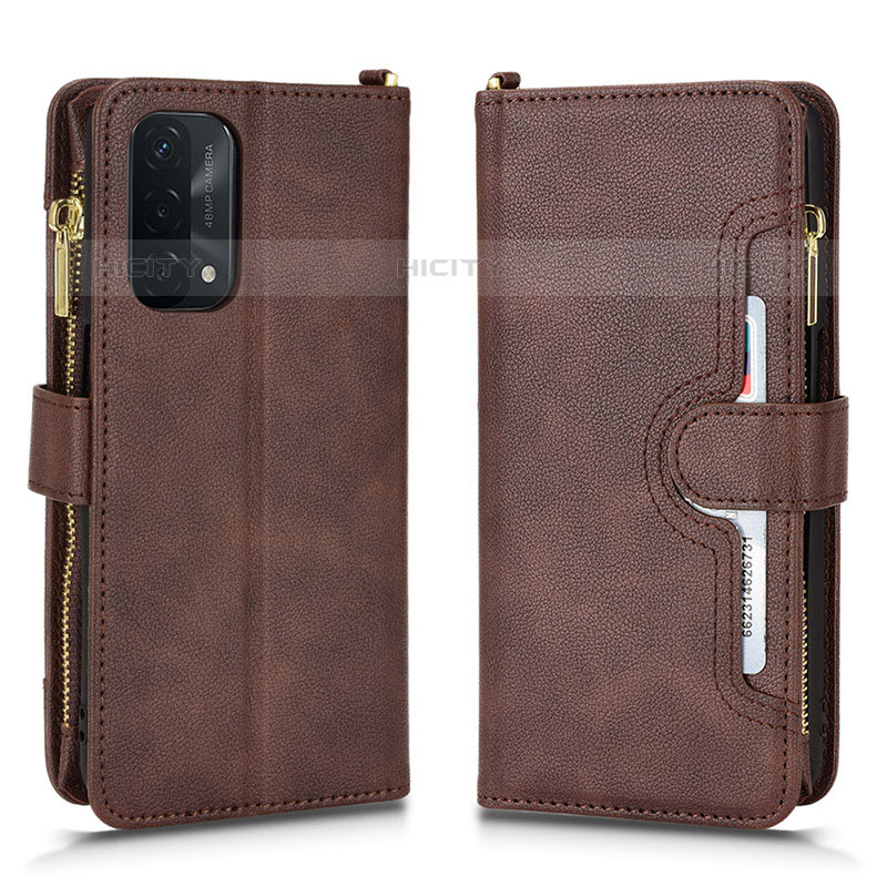 Coque Portefeuille Livre Cuir Etui Clapet BY2 pour OnePlus Nord N200 5G Marron Plus