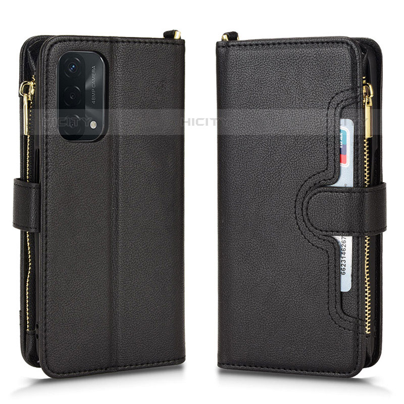 Coque Portefeuille Livre Cuir Etui Clapet BY2 pour OnePlus Nord N200 5G Noir Plus