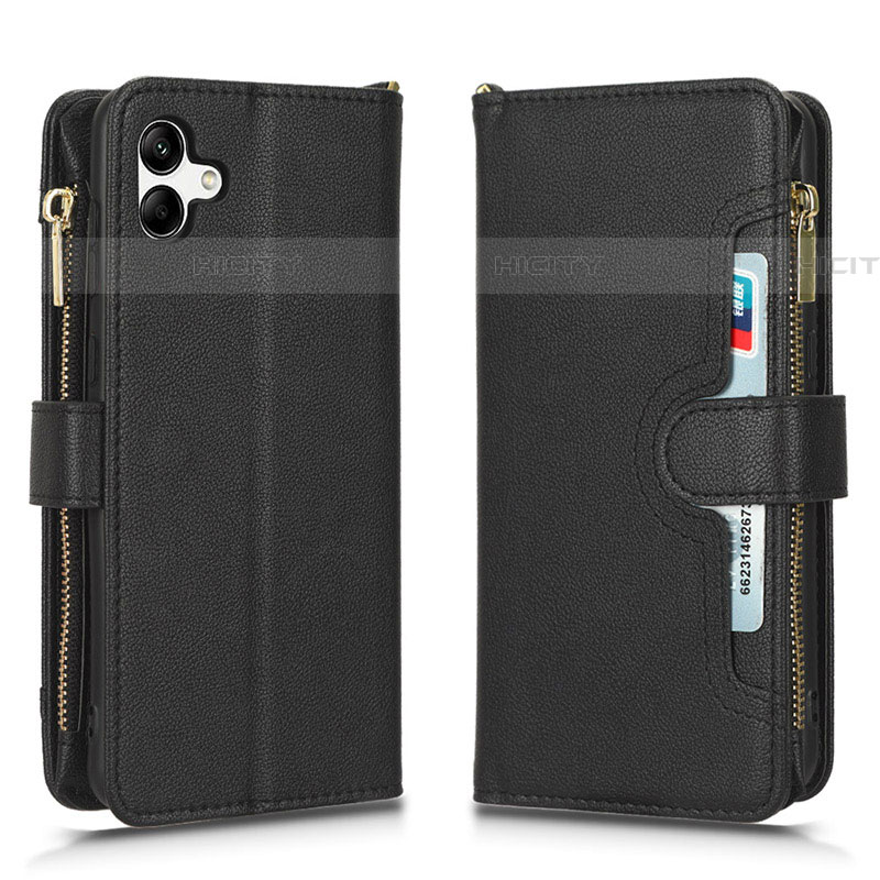 Coque Portefeuille Livre Cuir Etui Clapet BY2 pour Samsung Galaxy A04E Noir Plus