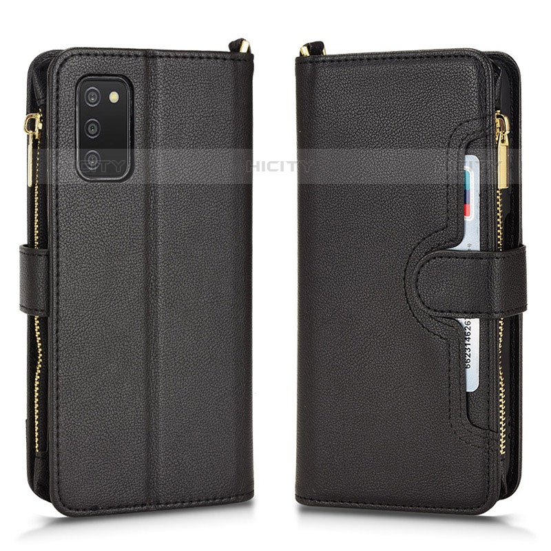 Coque Portefeuille Livre Cuir Etui Clapet BY2 pour Samsung Galaxy M02s Noir Plus