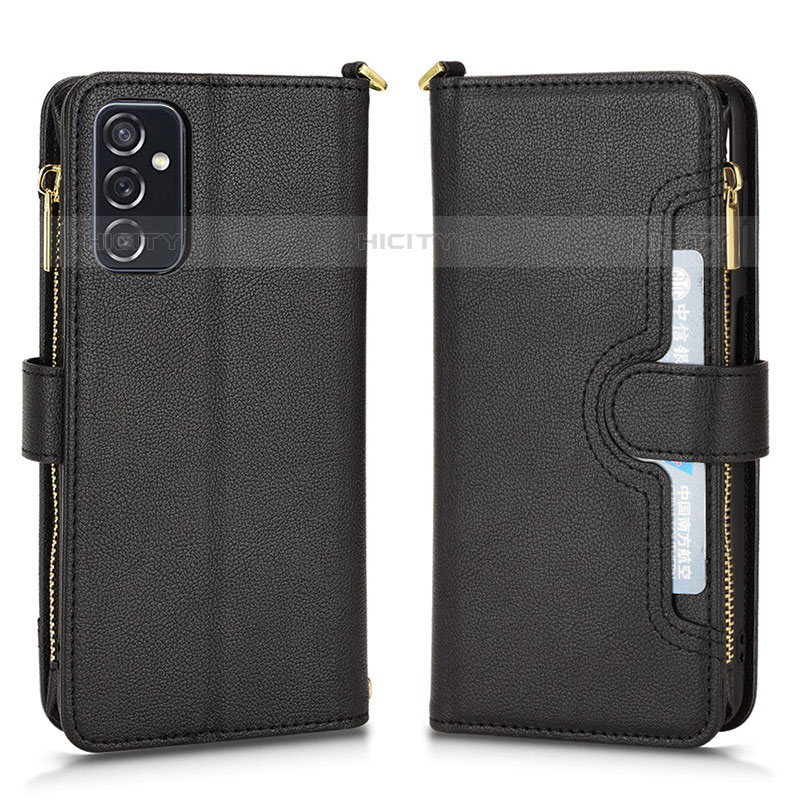 Coque Portefeuille Livre Cuir Etui Clapet BY2 pour Samsung Galaxy M52 5G Noir Plus