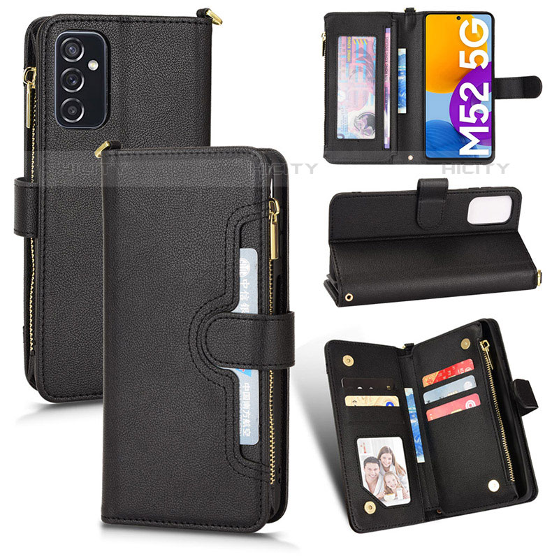 Coque Portefeuille Livre Cuir Etui Clapet BY2 pour Samsung Galaxy M52 5G Plus