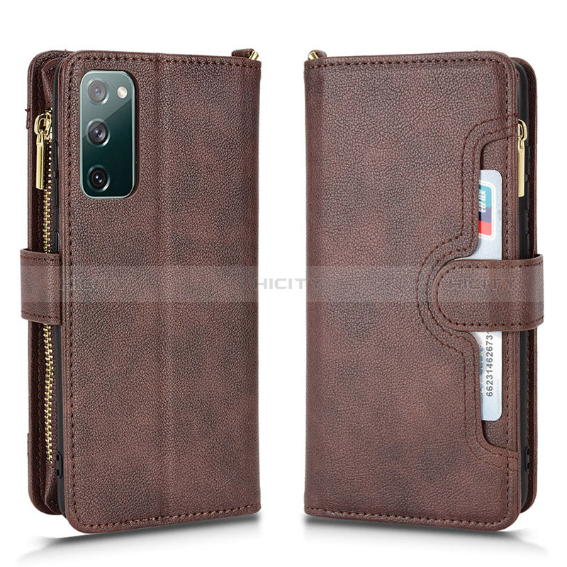 Coque Portefeuille Livre Cuir Etui Clapet BY2 pour Samsung Galaxy S20 FE 5G Marron Plus