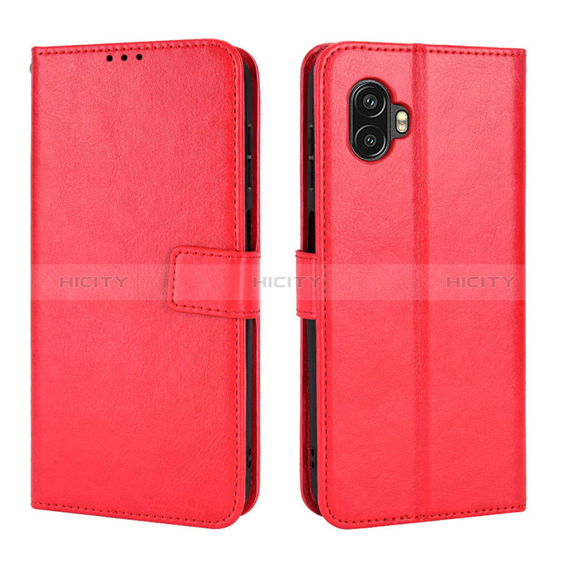 Coque Portefeuille Livre Cuir Etui Clapet BY2 pour Samsung Galaxy XCover 6 Pro 5G Rouge Plus