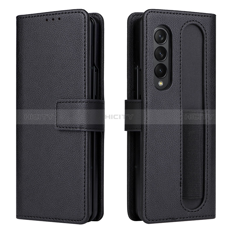 Coque Portefeuille Livre Cuir Etui Clapet BY2 pour Samsung Galaxy Z Fold3 5G Noir Plus