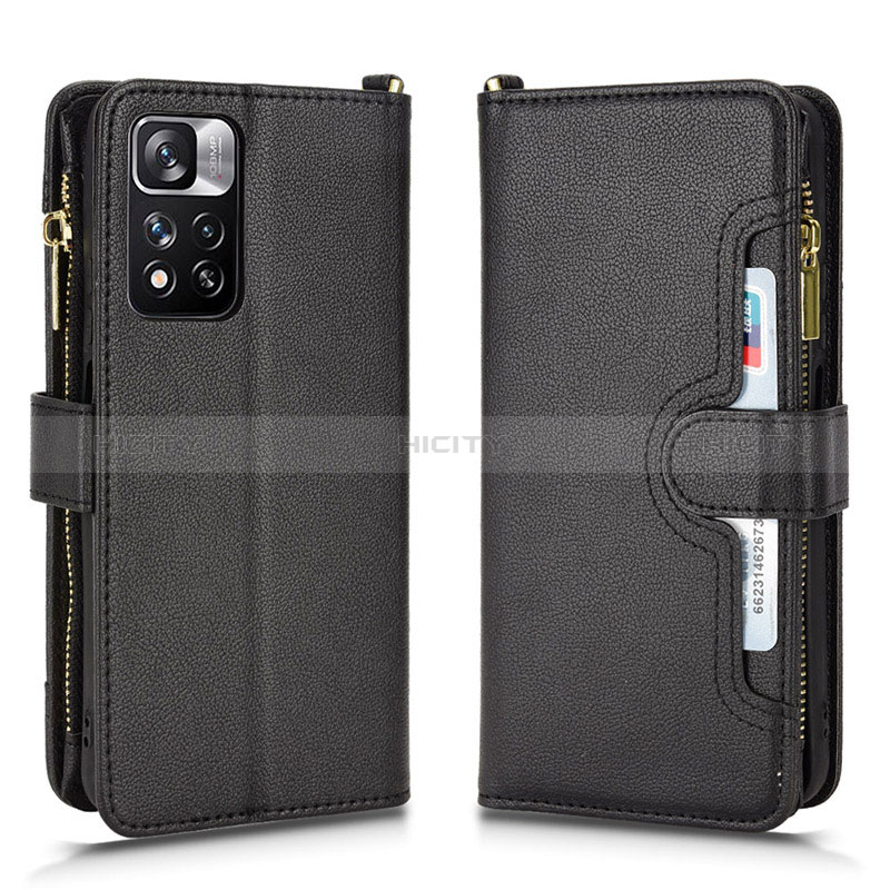 Coque Portefeuille Livre Cuir Etui Clapet BY2 pour Xiaomi Mi 11i 5G (2022) Noir Plus